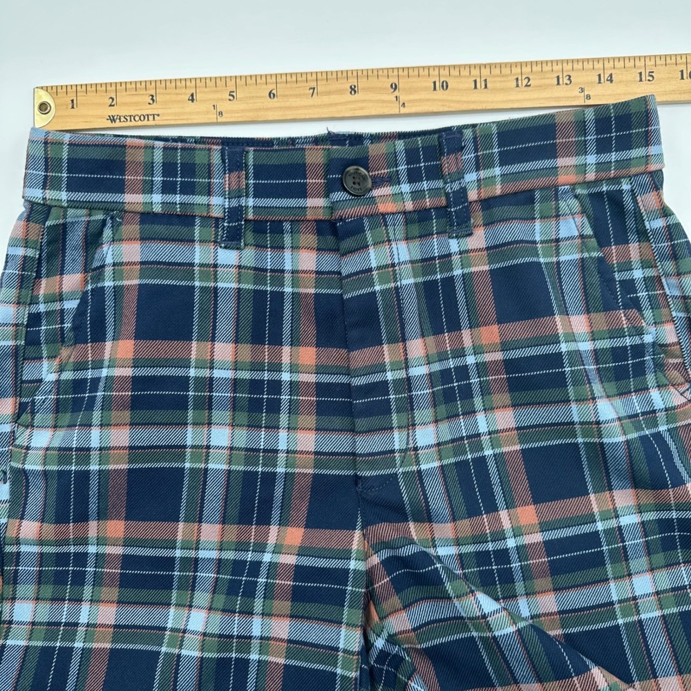 American Eagle Super Hi-Rise Skinny Trouser Navy Plaid Pants Women 8 Regular NEW - Picture 8 of 15
